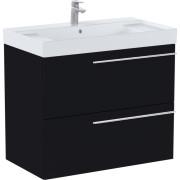Тумба з раковиною Roca Ella 80x46 см ДСП чорний матовий A851911532