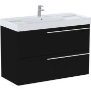 Тумба з раковиною Roca Ella 100x46 см ДСП чорний матовий A851914532