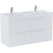 Тумба з подвійною раковиною Roca Ella 120x46 см ДСП білий матовий A851915529