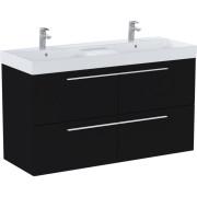 Тумба із раковиною Roca Ella 120x46 см ДСП чорний матовий A851915532