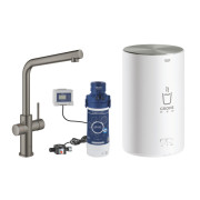 Смеситель для кухни Grohe Red Duo с бойлером M-размера и фильтром графит темный матовый 30327AL1