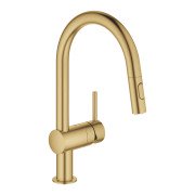Смеситель для кухни Grohe Minta однорычажный с выдвижным изливом холодный рассвет матовый 32321GN2