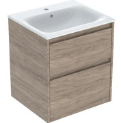 Тумба з раковиною Geberit Selnova Square slim rim 55х48 см ДСП горіх гікорі 504.137.JR.1