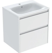 Тумба із раковиною Geberit Selnova Square slim rim 60х48 см ДСП білий глянсовий 504.138.01.1