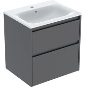 Тумба з раковиною Geberit Selnova Square slim rim 60х48 см ДСП лава матова 504.138.JK.1