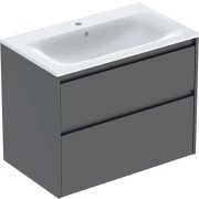 Тумба з раковиною Geberit Selnova Square slim rim 80х48 см ДСП лава матова 504.139.JK.1