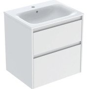 Тумба с раковиной Geberit Selnova Square slim rim 60х48 см ДСП белый матовый 504.138.00.1