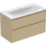 Тумба с раковиной Geberit Selnova Square slim rim 100х48 см ДСП дуб натуральный 504.140.PS.1