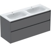 Тумба з раковиною Geberit Selnova Square slim rim 130х48 см ДСП лава матова 504.141.JK.1