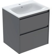 Тумба з раковиною Geberit Selnova Square slim rim 60х48 см ДСП лава матова 504.138.JK.1