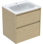 Тумба с раковиной Geberit Selnova Square slim rim 60х48 см ДСП дуб натуральный 504.138.PS.1