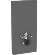 Система інсталяції для підвісного унітазу Geberit Monolith Plus 101 см скло чорне матове/алюміній чорний хром 131.221.CD.7