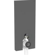 Система інсталяції для унітазу для підлоги Geberit Monolith Plus 114 см скло чорне матове/алюміній чорний хром 131.233.CD.7