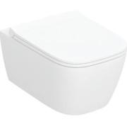 Підвісний унітаз Geberit Smyle TurboFlush 35,5х53 см з кришкою сантехнічний фарфор білий 503.171.00.1
