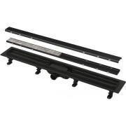 Желоб водосточный AlcaPlast APZ19 950 мм двусторонняя решетка Double черный APZ19BLACK-950