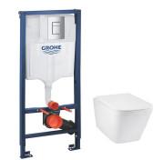 Система инсталляции Grohe Rapid SL 4 в 1 с клавишей унитазом Kroner Eifel и крышкой 38772001KE523629