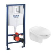 Система інсталяції Grohe Rapid SL 3 в 1 із клавішею унітазом Kroner Oker та кришкою 38772001KO533536
