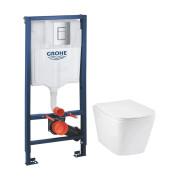 Система інсталяції Grohe Rapid SL 4 в 1 із клавішею унітазом Kroner Eifel та кришкою 38772001KE493436T