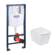 Система інсталяції Grohe Rapid SL 4 в 1 із клавішею унітазом Kroner Eifel та кришкою 38772001KE483429