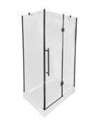 Душова кабіна Diamond Premium 80х120х190 см прозоре скло/профіль чорний DP-014