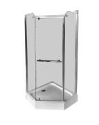 Душова кабіна Diamond Premium 90х90х190 см прозоре скло/профіль хром DP-006