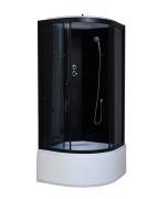Гідромасажний бокс Diamond Premium 90х90х220 см сіре скло/профіль чорний DP-327