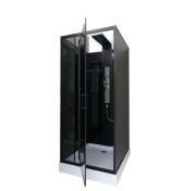 Гідромасажний бокс Diamond Premium 90х90х220 см сіре скло/профіль чорний DP-358