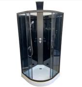 Гідромасажний бокс Diamond Premium 90х90 сіре скло/профіль чорний DP-210