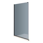 Душевая перегородка Diamond Premium 90х195 см серое стекло/профиль черный DP SCR-02(GR)