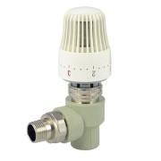 Кран радиаторный Fado PPR с термоголовкой угловой 20х½'' полипропилен/латунь PKT02