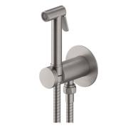 Гигиенический душ Paffoni New Bidet Kit с запорным смесителем сталь ZDUP128ST