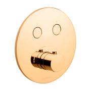 Смеситель для душа Paffoni Compact Box встраиваемый 2 потребителя матовое медовое золото CPM018HGSP