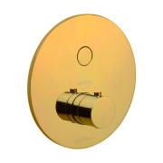 Термостат для душа Paffoni Compact Box встраиваемый 1 потребитель матовое медовое золото CPT013HGSP