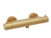 Термостат для душа Paffoni Light Cold Touch Eco-Stop двухвентильный матовое золото LIQ468HGSP