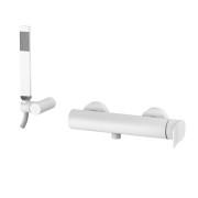 Смеситель для душа Paffoni Tilt с душевым гарнитуром белый матовый TI168DBO
