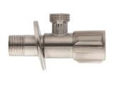 Кран угловой Fado New с керамической головкой НН ½''х½'' нержавеющая сталь KZS81
