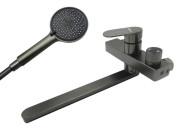 Смеситель для ванны Millz однорычажный с душевым гарнитуром серый MRS-AL-F10(Gray)