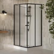 Душевой бокс Ravak X-Point Slim BOXSRV2-90 90х90 см профиль черный стекло transparent X82277C11Z1F