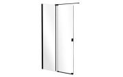 Душевая перегородка Besco Vayo Walk-In 100х200 см раздвижная матовый черный/прозрачное стекло VYB-100-200C