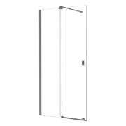 Душевая перегородка Besco Vayo Walk-In 100х200 см раздвижная оружейный металл/прозрачное стекло VYGM100-200C