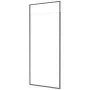 Душевая перегородка Besco Icon Walk-In 120х200 см оружейный металл/прозрачное стекло ICGM120-200C