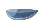 Раковина для ванной Besco Neya 60х35 см сифон клик-клак белый ResiCast Blue Wave #UMN-60-BWW