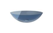 Раковина для ванной Besco Anya 50х35 см сифон клик-клак черный матовый ResiCast Blue Wave #UMA-50-BWB