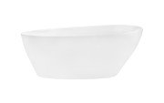 Ванна из искусственного камня Besco Goya 160х70 см с белым сифоном Mineral DuraBe матовый белый/глянцевый белый #WMMB-160GKW