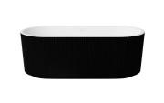 Ванна акриловая Besco Giuliana 150х75 см правая с белым сифоном глянцевый черный/глянцевый белый #WASB-150GBI