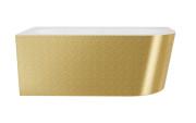 Ванна акриловая Besco Avita A-Line Glam левая 150х75 см с белым сифоном золото/глянцевый белый #WAA-150ALZB