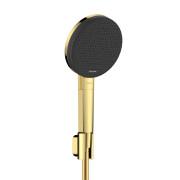 Ручний душ на утримувачі Hansgrohe Raindance Alive Select EcoSmart Ø125 мм 3-режимний поліроване золото 24612990