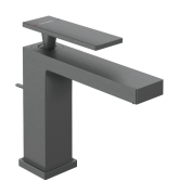 Змішувач для раковини Hansgrohe Tecturis E EcoSmart+ одноважільний з донним клапаном чорний матовий хром 73010340