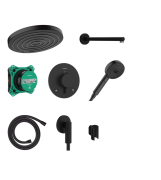 Душова система прихованого монтажу Hansgrohe Pulsify S 260 1jet із термостатом Ecostat Comfort S чорний матовий 24624670