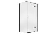 Душевой уголок Besco Pixa 120х90х195 см правый профиль матовый черный/стекло прозрачное PPP-129-195B